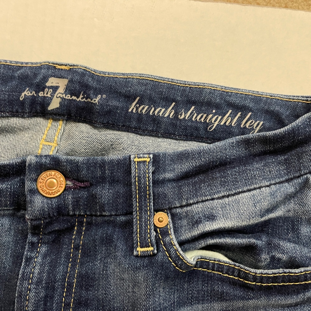 7‎ For All Mankind Karah Straight Leg Jeans Size 30 - Picture 7 of 8